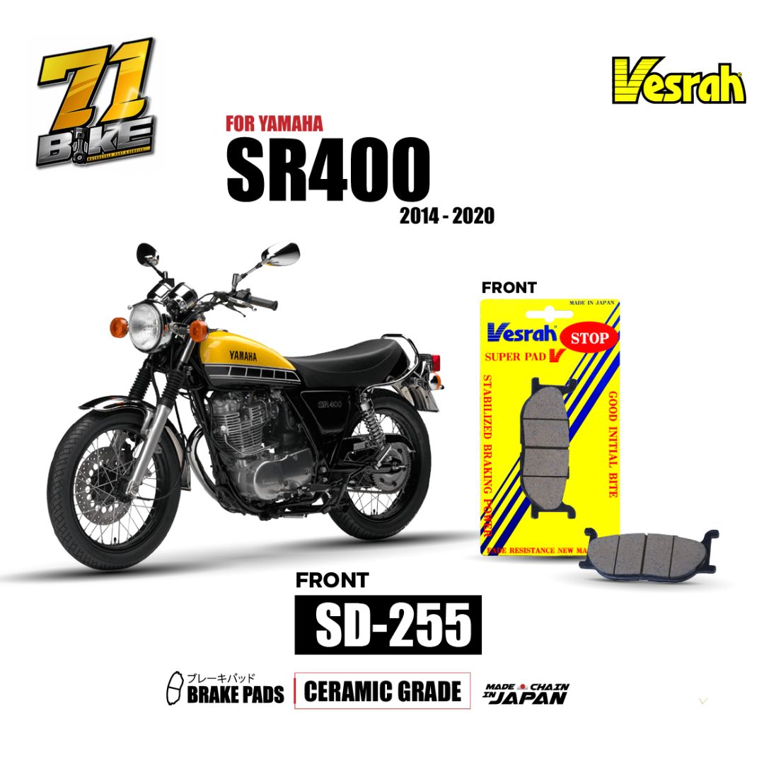 Vesrah ผ้าเบรค Yamaha SR400 2010-2023